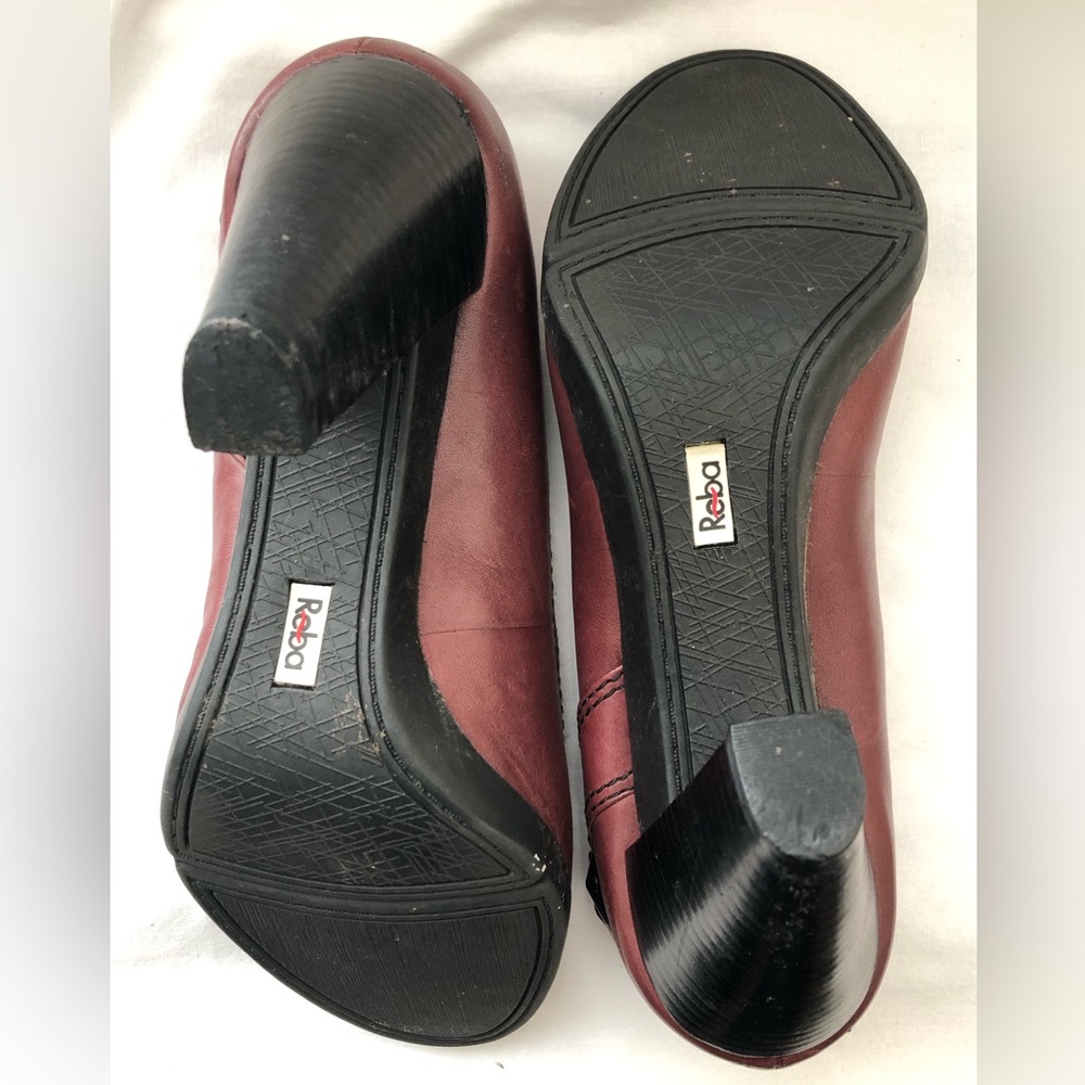 Reba Dark Burgundy peep toe Heels